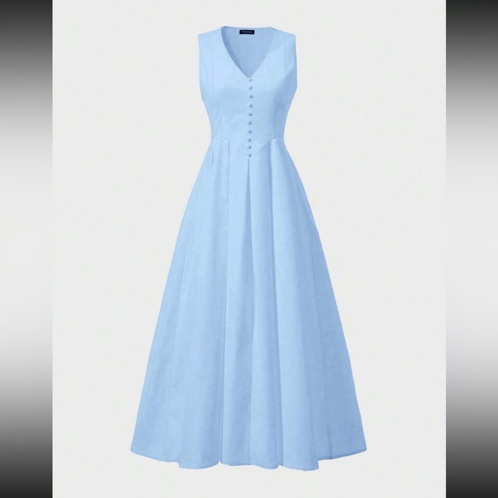 SHEIN Light Blue Maxi Dress